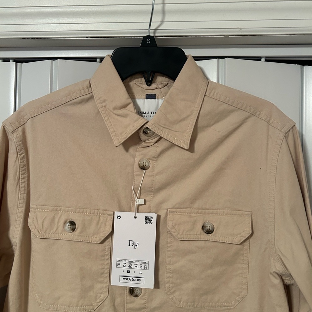 Denim& flower outer wear men shirt